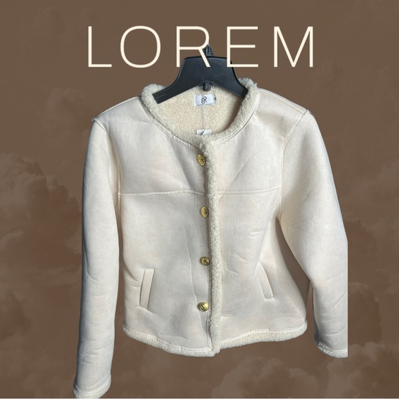 Nwt Bellezza Republic Faux Lambskin Shearling Cropped Sherpa Jacket Size M - Picture 5 of 8